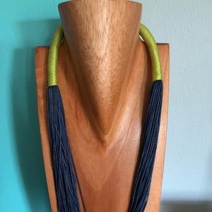 Linen Color Block Necklace